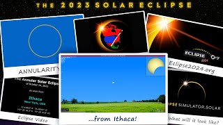 the annular solar eclipse of october 14, 2023 from ithaca, ny