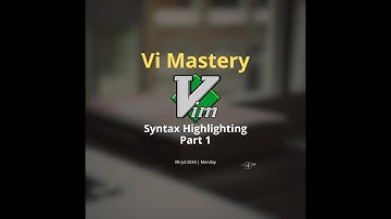Vim: Syntax Highlighting (Part 1)