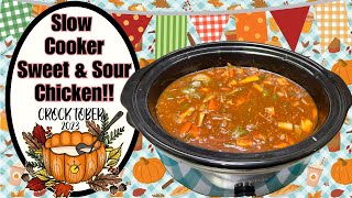 SLOW COOKER SWEET & SOUR CHICKEN!!  CROCKTOBER!!