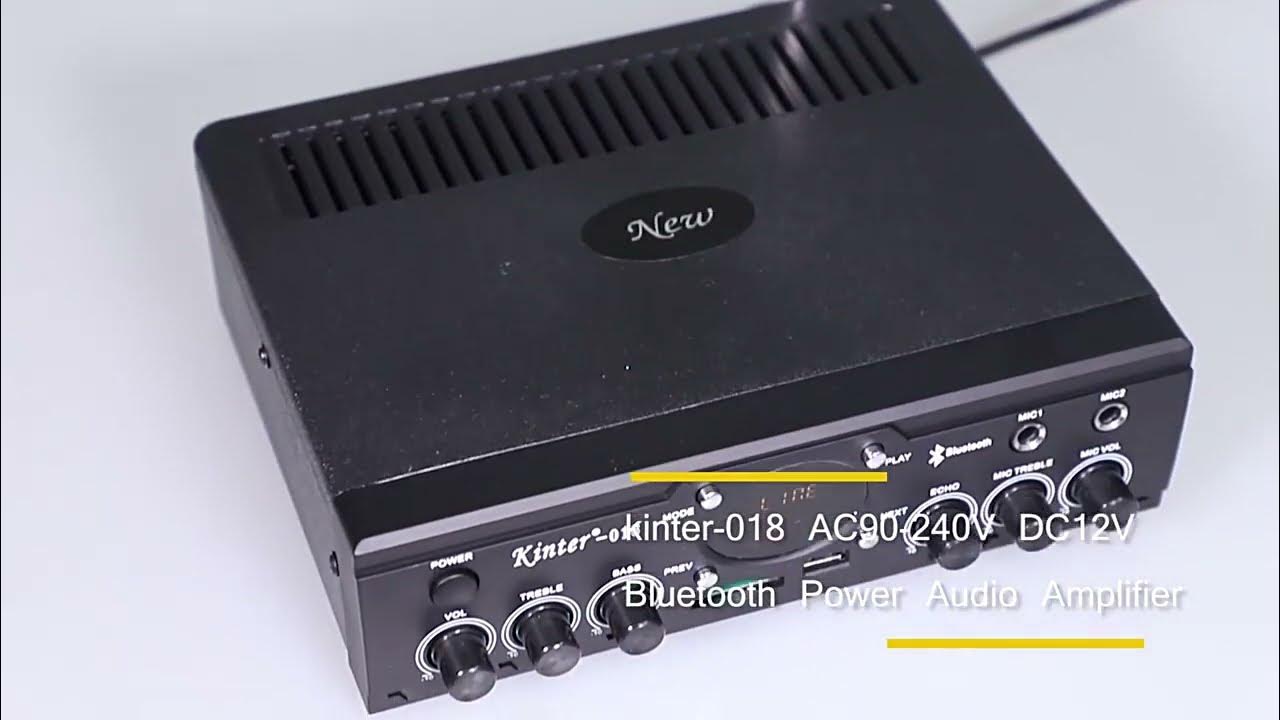 Kinter AC90240V DC12V Bluetooth Karaoke USB SD Input Sound Audio Power