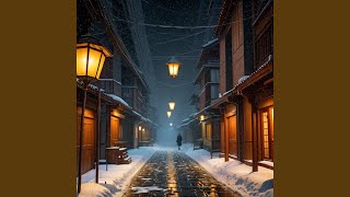 Snow Lantern Echoes Drifting Through Quiet Neon Winter Nights