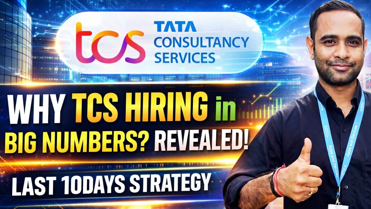 Why TCS hiring in Big Numbers 40,000- 70,000 hiring | Last 10 days - Important Topics