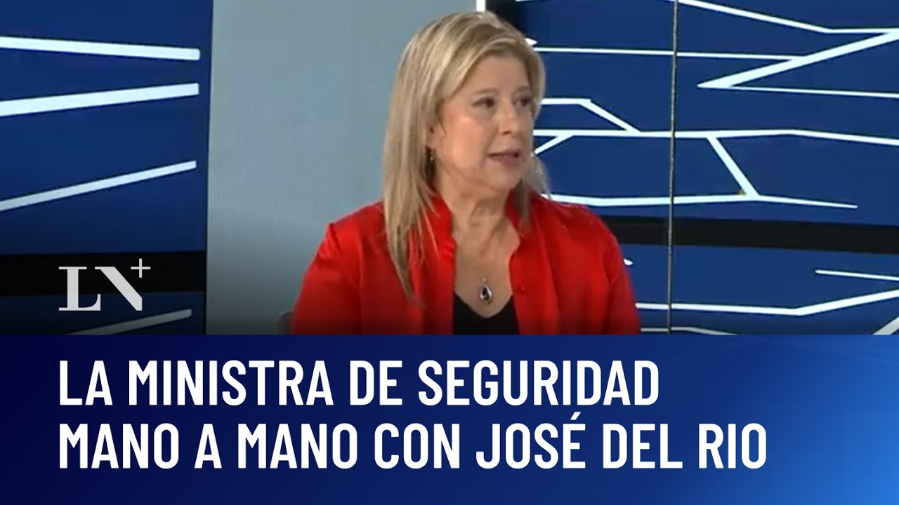 José del Rio mano a mano la Ministra de Seguridad, Alejandra Monteoliva