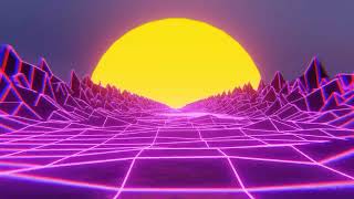 80's Synthwave Infinite Loop Animation (Blender 3.4)