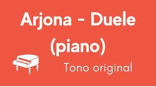 Video thumbnail of "Arjona - Como duele (karaoke con piano) Tono original"