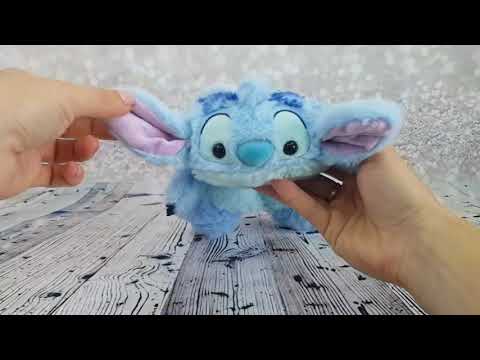 Пенал м'який Стіч - плюшевий пенал у вигляді героя Lilo & Stitch, 22×13 см, видео 1