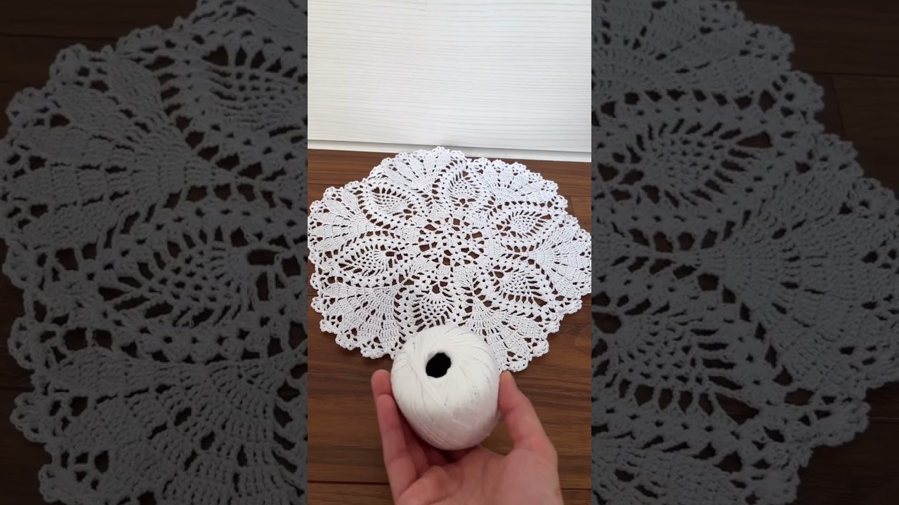 ドイリー #knitting #ハンドメイド #かぎ編み #knit #かぎ針編み #ダイソー #crochet #handmade #かぎ針 #編み物 #レース編み