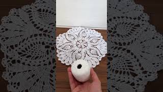 ドイリー #knitting #ハンドメイド #かぎ編み #knit #かぎ針編み #ダイソー #crochet #handmade #かぎ針 #編み物 #レース編み
