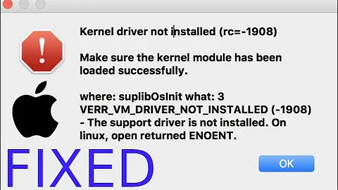 Kernel Driver Not Installed rc=-1908 VirtualBox | FIX Kernel driver not installed rc=-1908 in MacOS