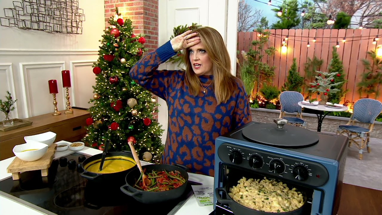 Zakarian By Dash 4.5Qt Cast Iron Braiser - Nonstick, PFAS-Free, Includes Rack & Lid, Blue