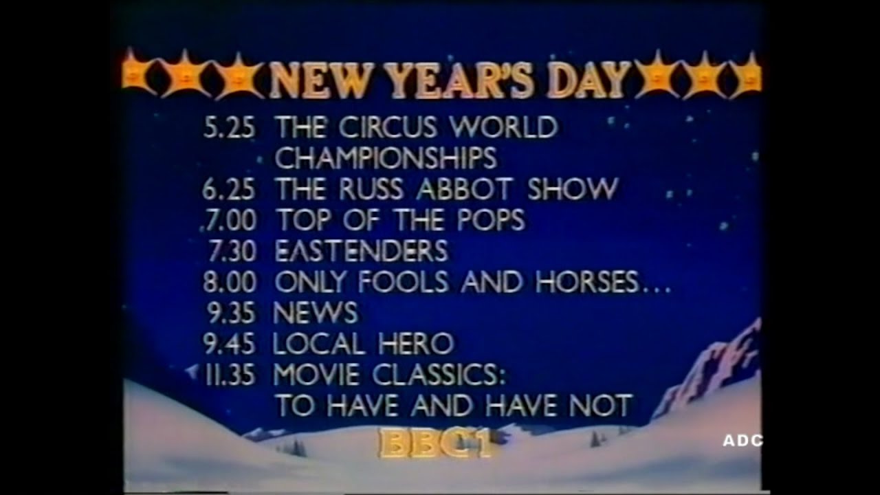 BBC1 link & closedown announcer Lorna Stevens 31st December 1986