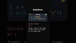 Python string find challenge solution