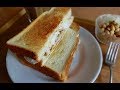 玉葱のホットサンド 大豆サラダ