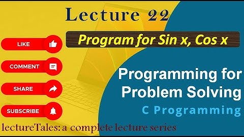 2.10: Sine x, Cos x C program | c language tutorial for beginners | PPS