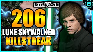 Star Wars Battlefront 2 Luke Skywalker 206 Killstreak (Yavin 4)