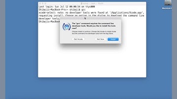 Installing xcode command line tool for Mac