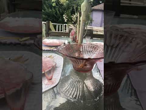 My pink depression glass