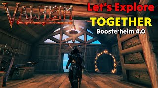 LIVE | BoosterHeim 4.0  PLAINS Armor & Improving Base!!  Let's Explore & Build TOGETHER in Valheim