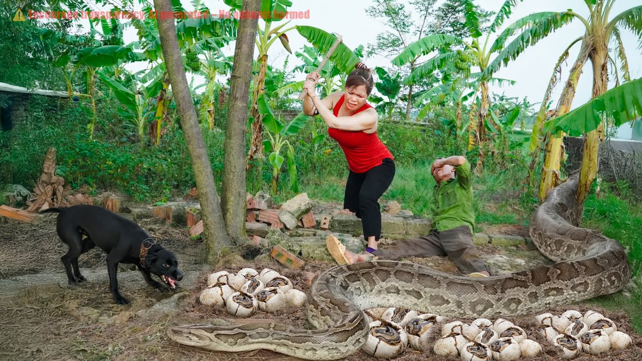 72-Hour Hunt for Giant Python Hiding on Farm - Harvesting Fresh Turmeric to Sell at the Market!