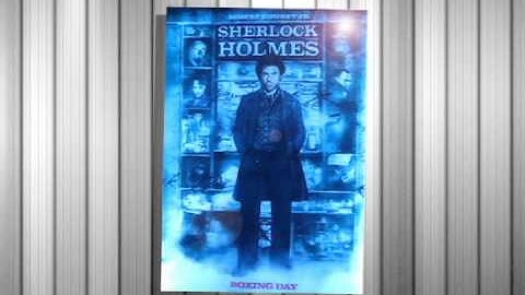 Sherlock Holmes 3D Lenticular Poster - Featuring Backlit 3D Flip Effects
