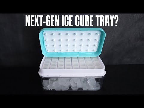 ICEXXP 4 Pack Ice Cube Tray with Lid and Bin, Ice Cube Trays for