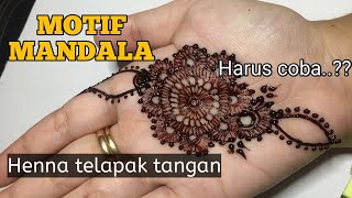 BELAJAR MEMBUAT HENNA MAROON TELAPAK TANGAN SIMPLE DAN CANTIK