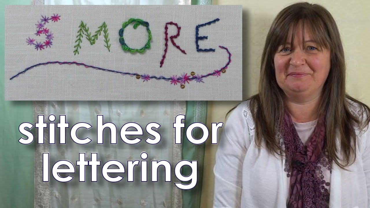 FIVE MORE stitches for lettering in hand embroidery FULL VERSION How