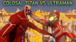 Ultraman VS Colossal Titan || ANIMASI