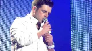 Mark Feehily Westlife singing shadows live in nottingham