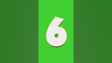 Nine to Zero Golden White 3D Numbers Countdown  with Voice Over | GREEN SCREEN