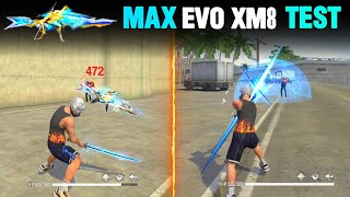 NEW EVO XM8 ABILITY TEST FREE FIRE | DESTINY GUARDIAN XM8 MAX LEVEL DAMAGE TEST - GARENA FREE FIRE