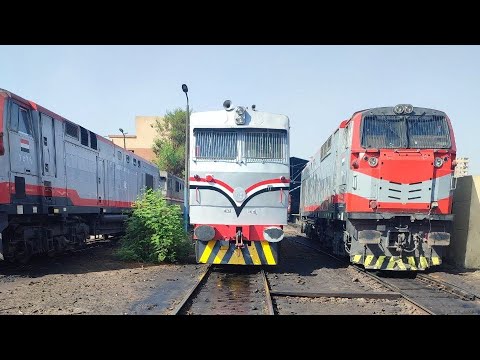 رحله مع سائق القطار في صعيد مصر من محطه ملوي الي المنيا 