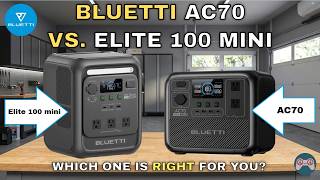 Bluetti Elite Mini 100 vs AC70 - Which one is right or you?