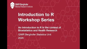 Introduction to R Workshop Series: Video 5 - Merging Datasets