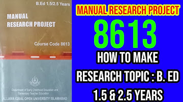 How to make research topic for action research project 8613 aiou|| B. Ed 1.5 & 2.5 years.