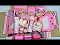 Unboxing PINK STATIONERY COLLECTION🩷Geometry, Board, PencilBox, Piggybank, Lamp, Pen, Sharpener etc