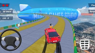 Car stunt 3D Gameplay | Racing games, Level-5 | Amazing Race | Its Amazing gameplay screenshot 5