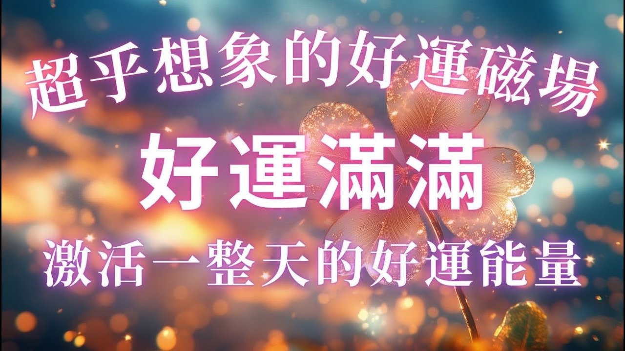 ⚠️超靈驗！錯過再無！只需八分鐘，激活一整天的好運能量，你想要的都會來到，運勢發生徹底改變，順利度過一切難過，桃花貴人圍繞，好運滿滿，驅趕霉運不順，好運調頻，淨化磁場，超級幸運