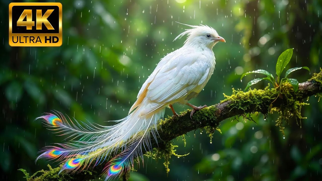 Discover Strangest Birds Of Rainforest In Rain – Unique Shapes Under Water | 4K Nature ASMR