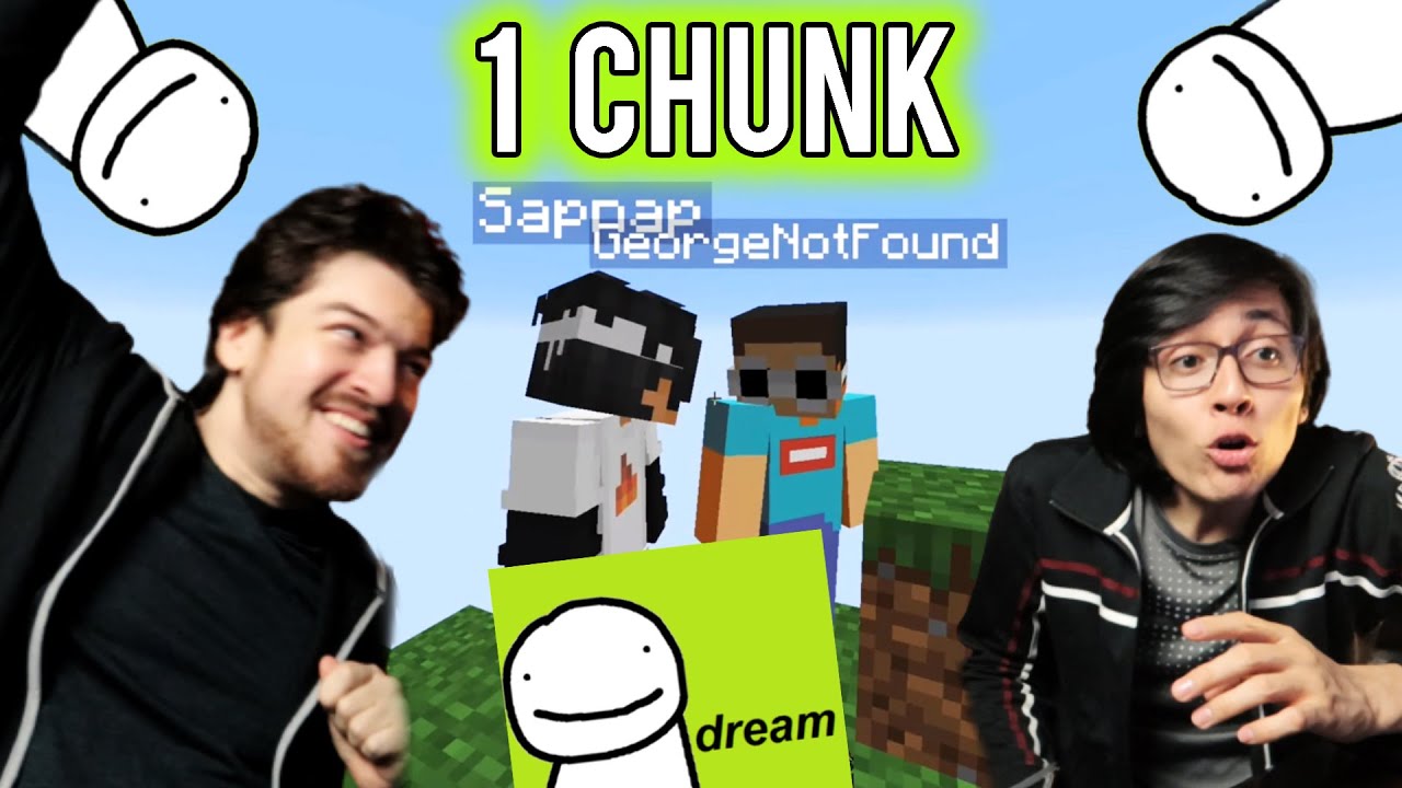 Minecraft, But We React To Dream And Friends Seeing Only One Chunk... (GeorgeNotFound | Sapnap)