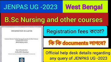 jenpas ug 2023 application form/ registration fees/documents required /help desk / #bscnursing #bpt