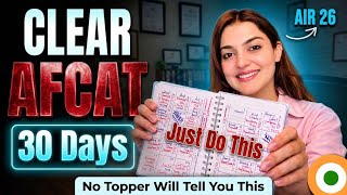 Last 30 Days strategy AFCAT 2 2026 | New pattern Self Study preparation plan | Vaishalli (AIR 26) screenshot 1