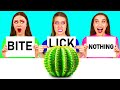 Bite, Lick or Nothing Challenge | Epic Food Battle by Fun Fun Challenge