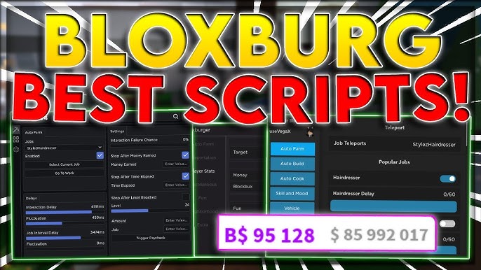 NEW] Bloxburg Script, Auto Farm, Teleport, Inf Money, Auto Build, AND  MORE