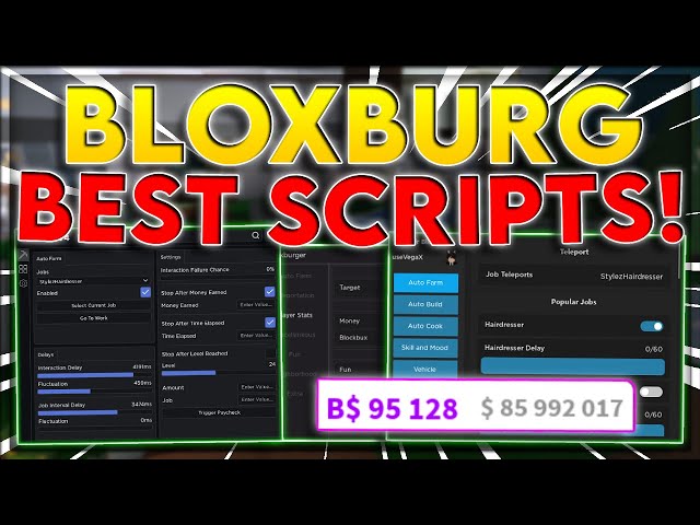 NEW + OP] ROBLOX, Bloxburg Script GUI Hack, Auto Build + Farm Money