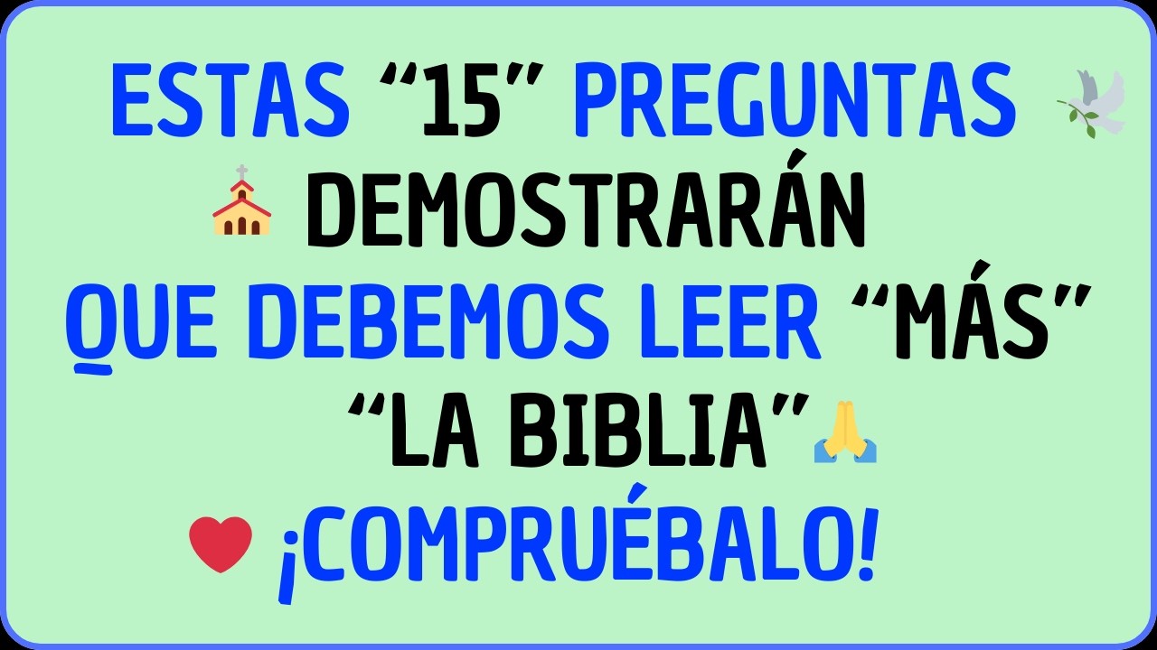 ¿Cuánto sabes de la Biblia 📖🔥15 Preguntas muy DIFÍCILES  que Pocos Aciertan /QUIZ BÍBLICO PROFÉTICO