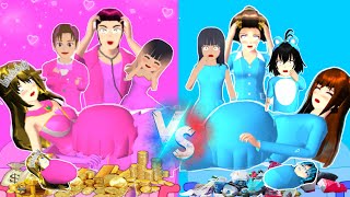 Mama Hamil Kaya Vs Hamil Miskin Melahirkan Bareng! Yuta Mio Celine Panik! Sakura School Simulator!