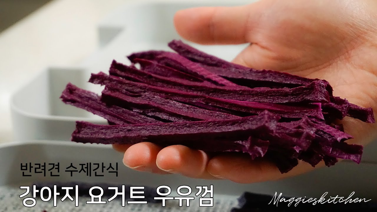 *반려견* 강아지 수제간식 요거트 우유껌 만들기, hand made dog treat milk gum