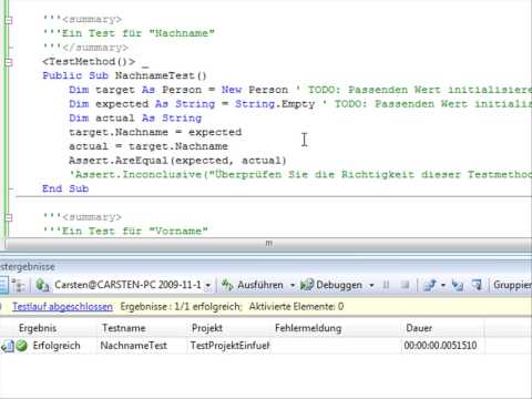 Tutorial: Einfuehrung in UnitTests mit VB.NET in Visual Studio