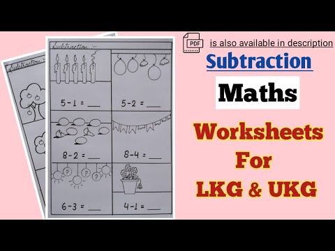 maths worksheets for lkg ukg subtraction maths worksheet worksheets for lkg youtube